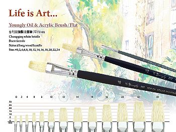 Y10110Youngly Oilcolor Artists Brush (Flat) #10