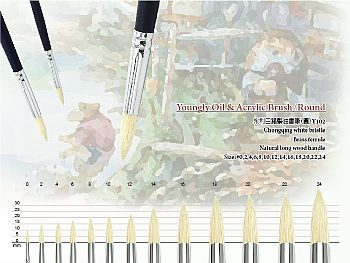 Y10212Youngly Oilcolor Artists Brush (Round) #12